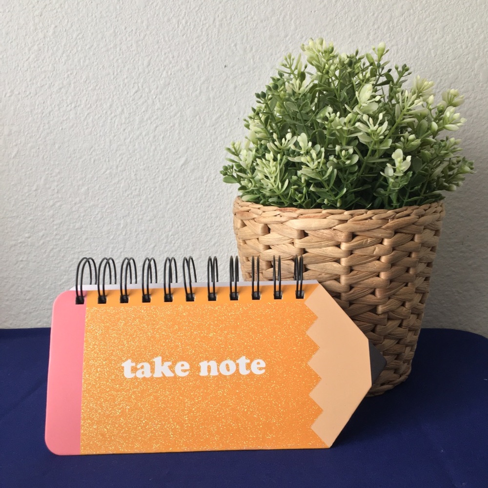 Novelty Spiral Glitter Pencil Notepad